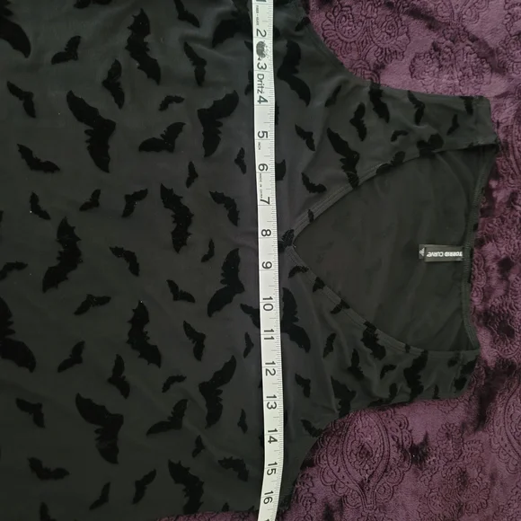 Sheer Black Bat Print Bodysuit Torrid Size 0/0X - Picture 4 of 7